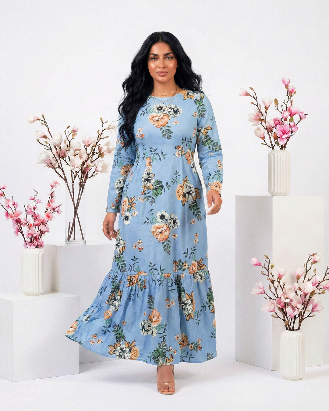 Flower Sky Blue Dress