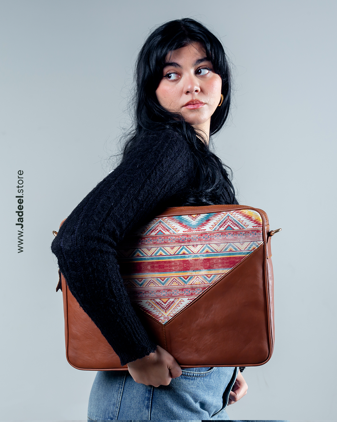 Large laptop bag Brown