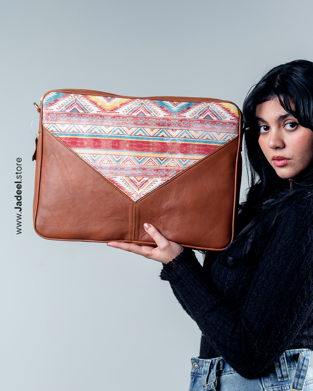 Large laptop bag Brown