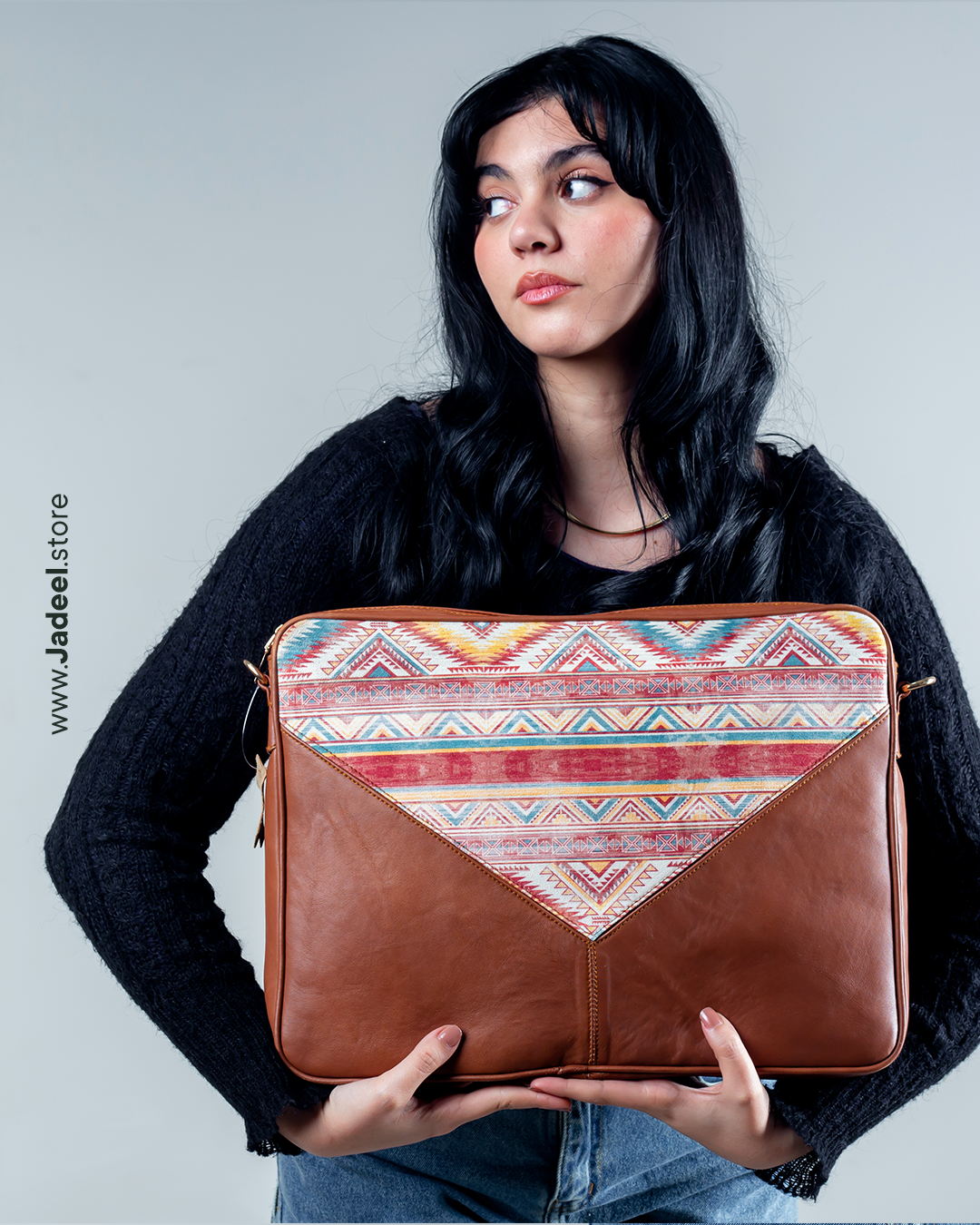 Large laptop bag Brown