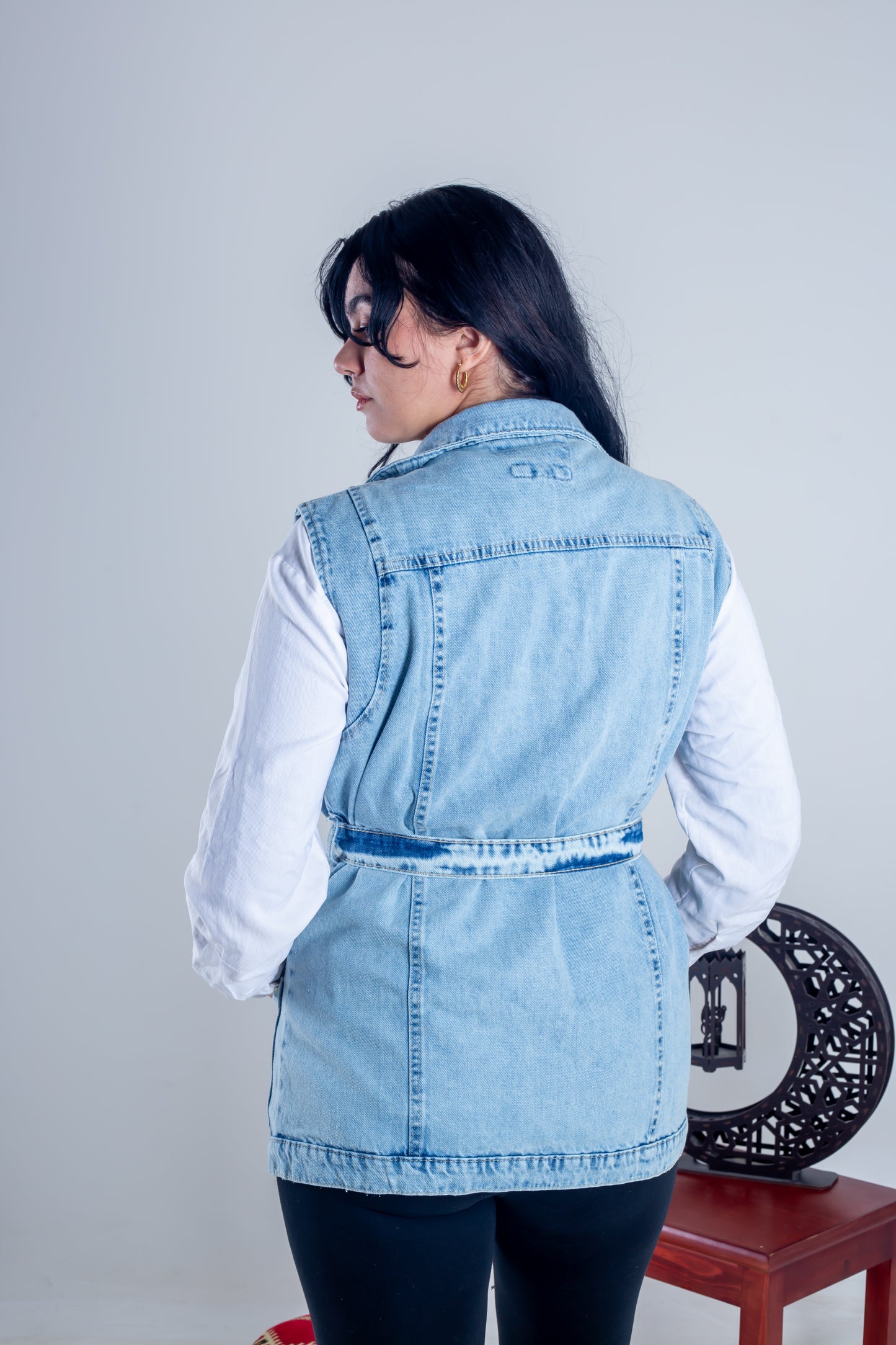 jeans vest bird