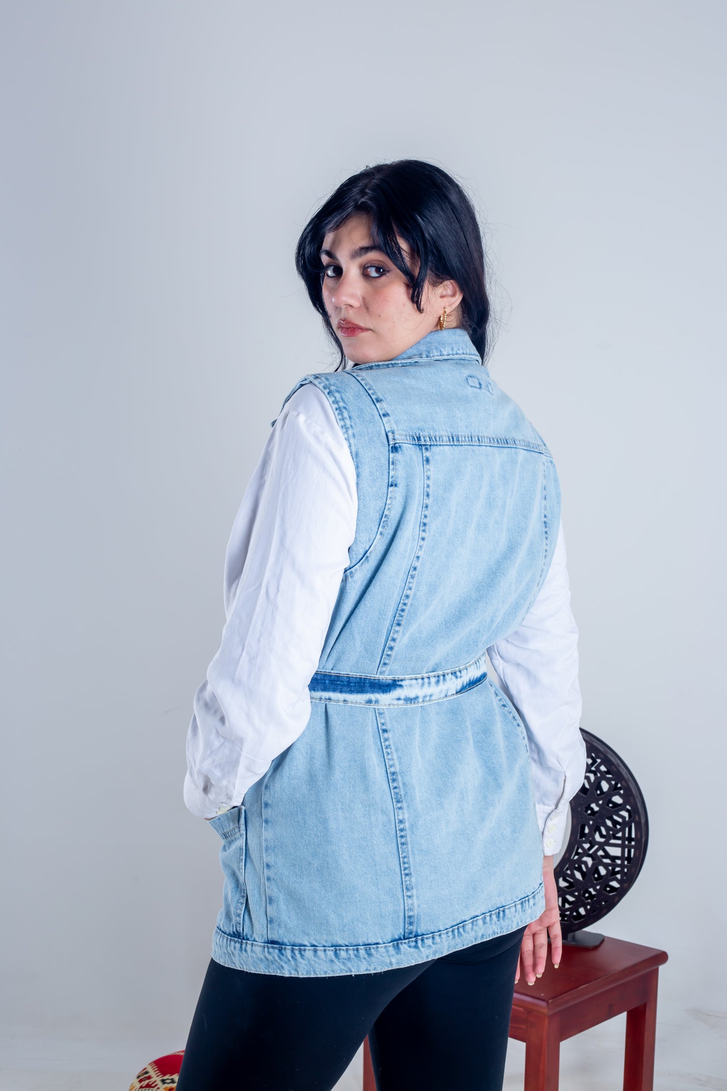 jeans vest bird