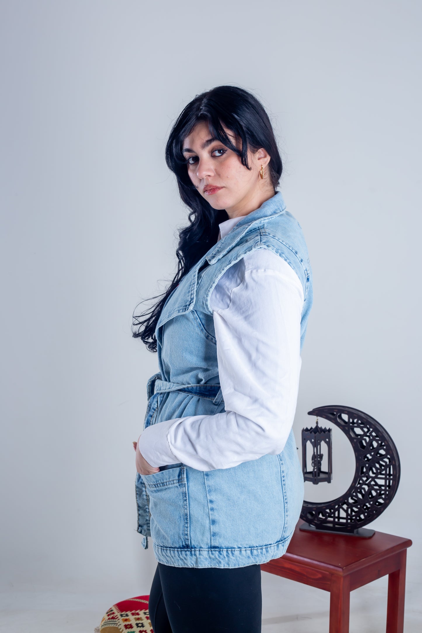 jeans vest bird