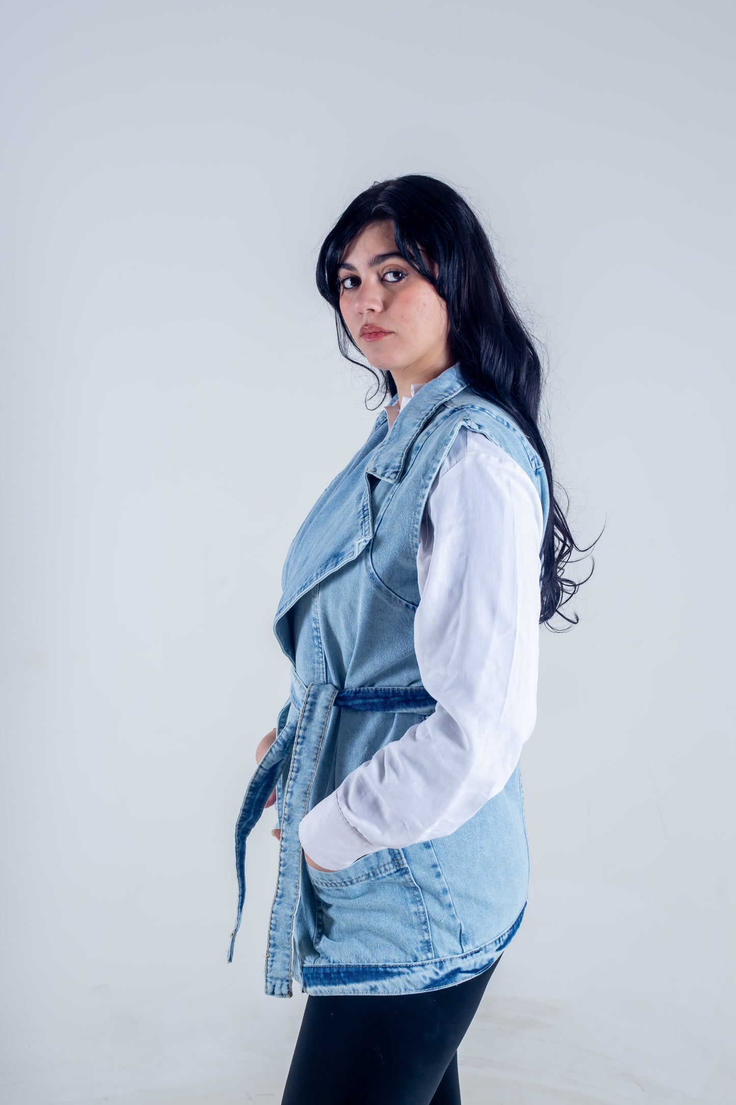 jeans vest ballerina