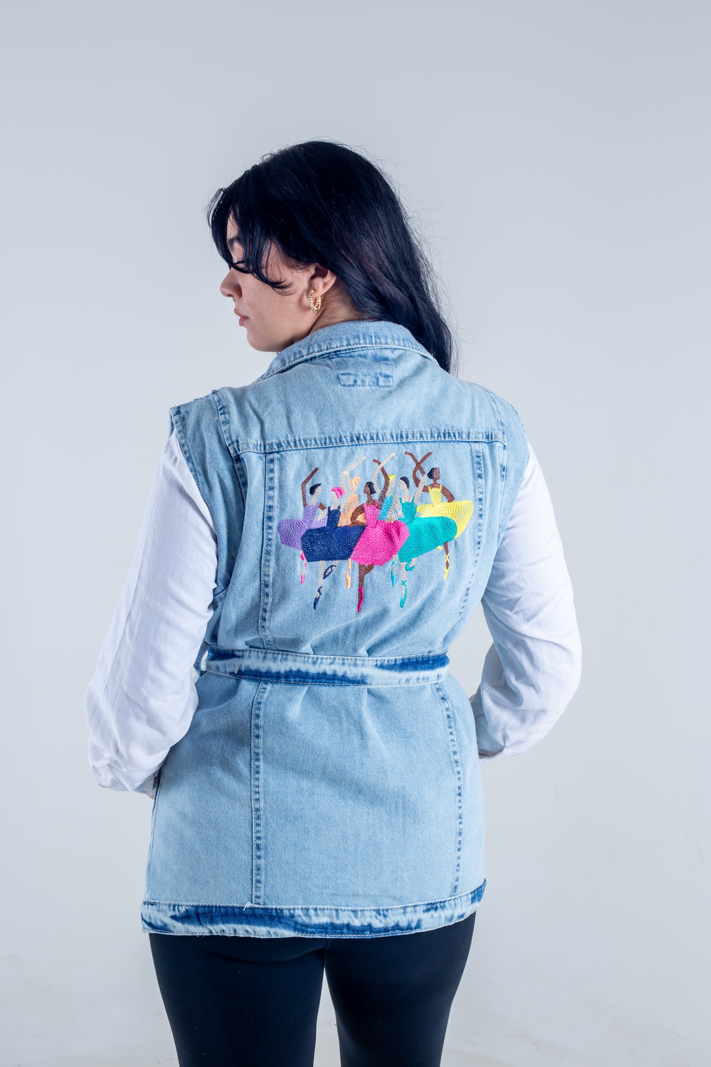jeans vest ballerina