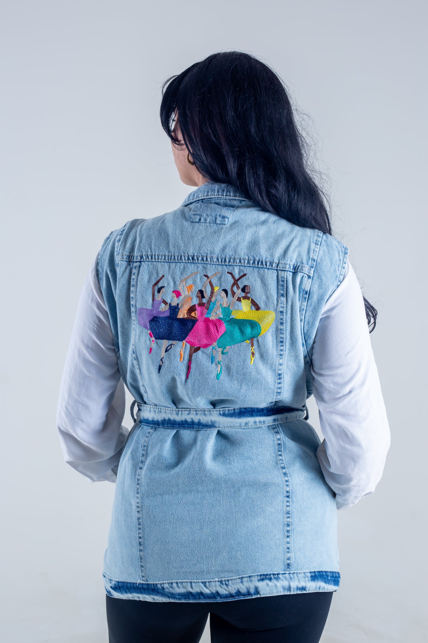 jeans vest ballerina