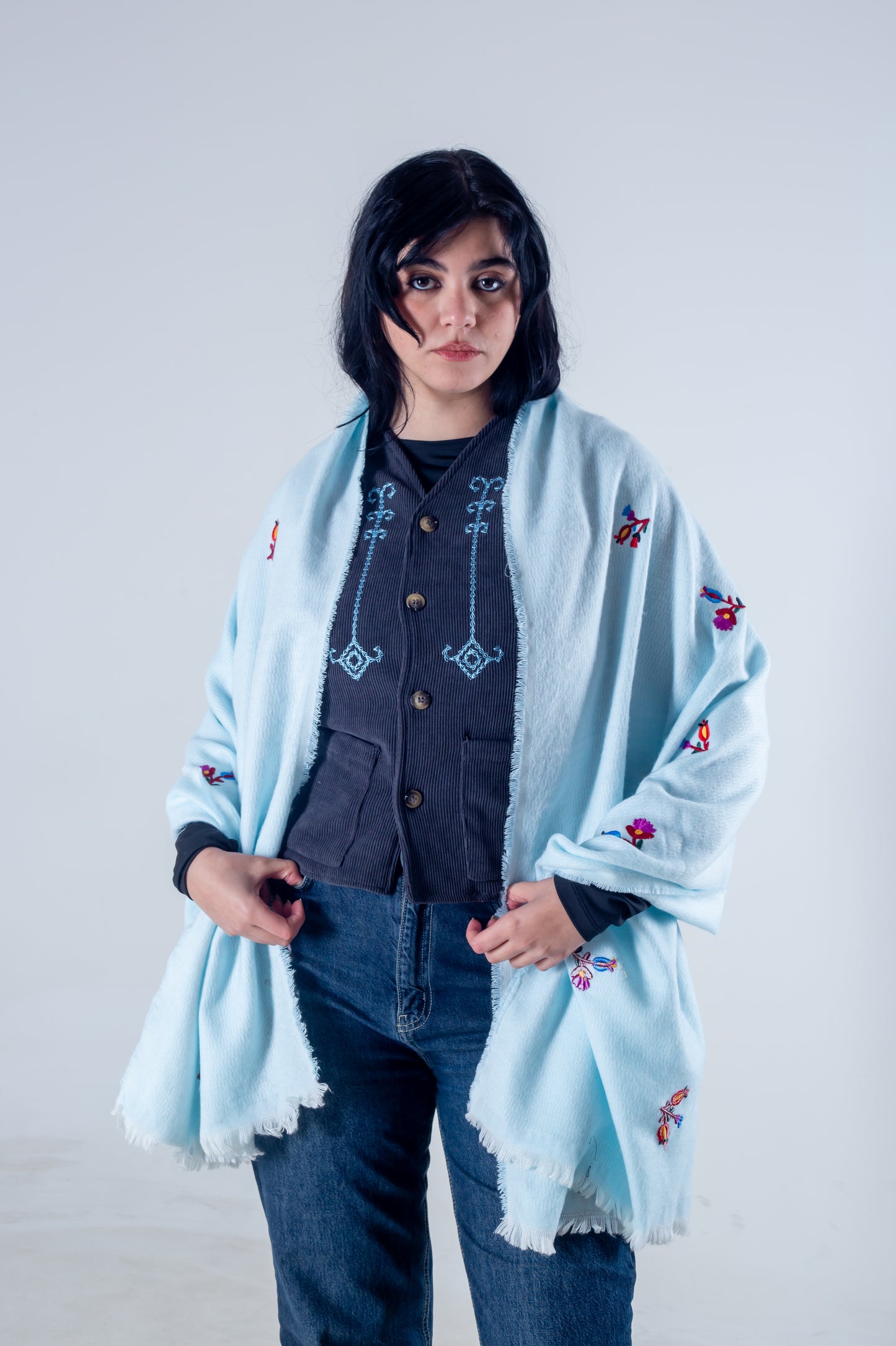 Shawl baby blue