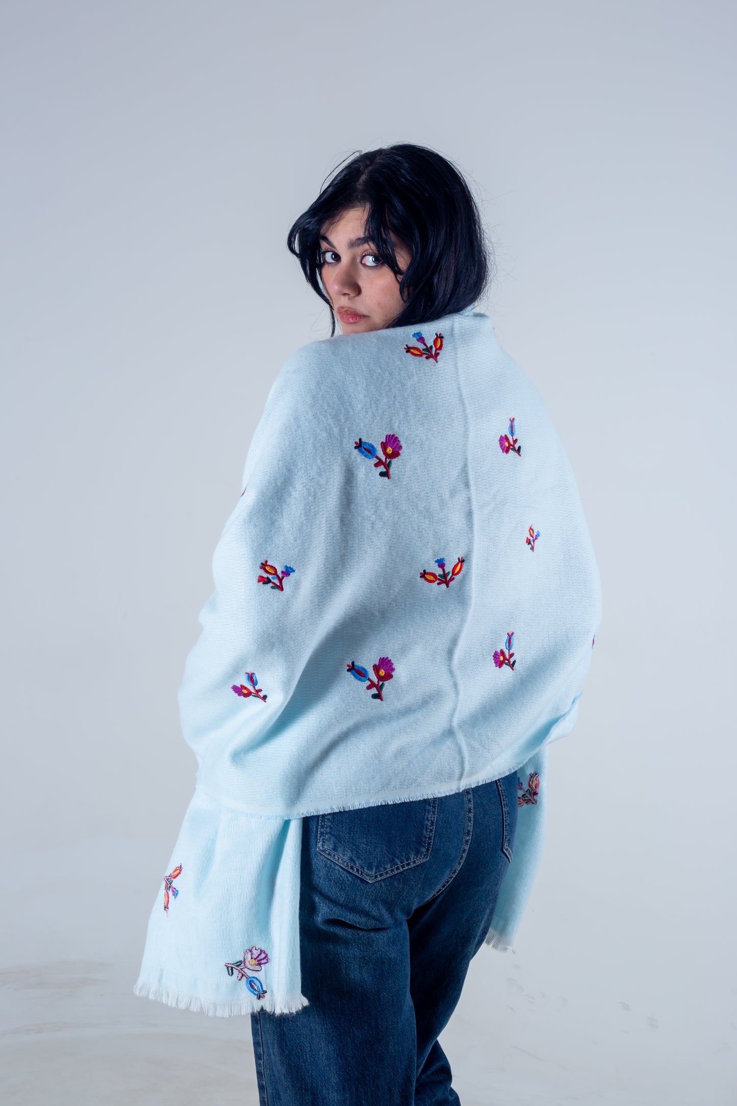 Shawl baby blue