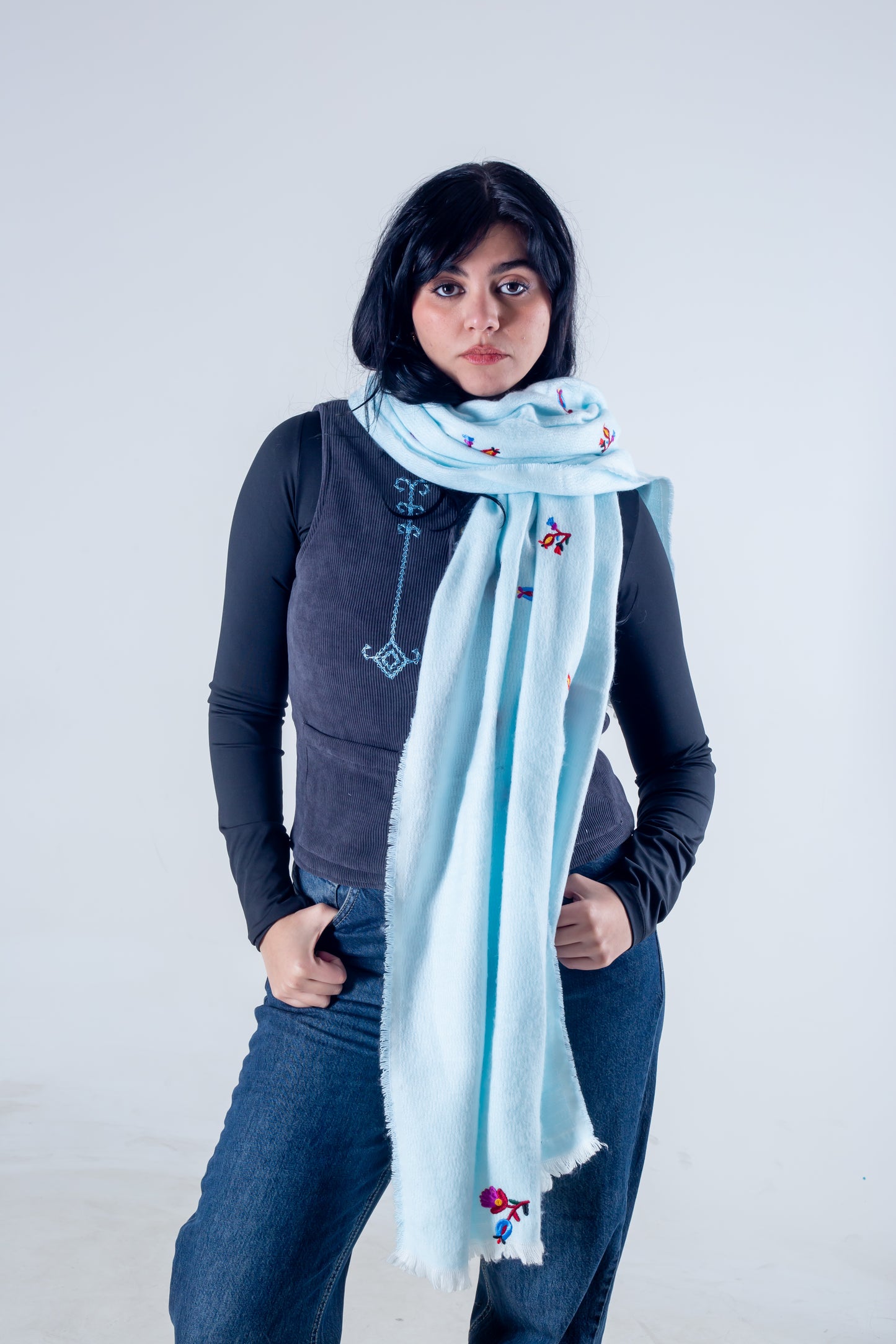 Shawl baby blue