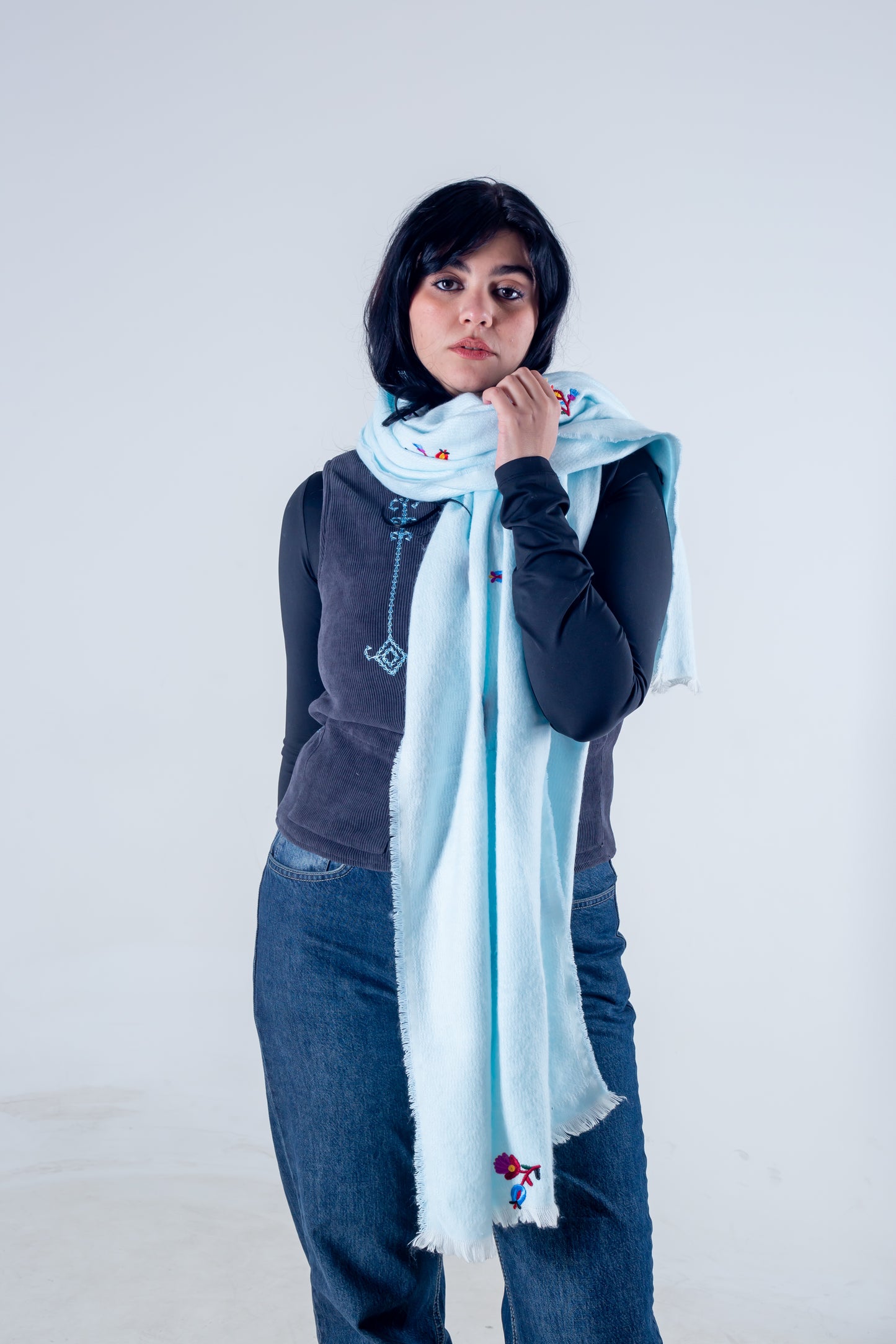 Shawl baby blue