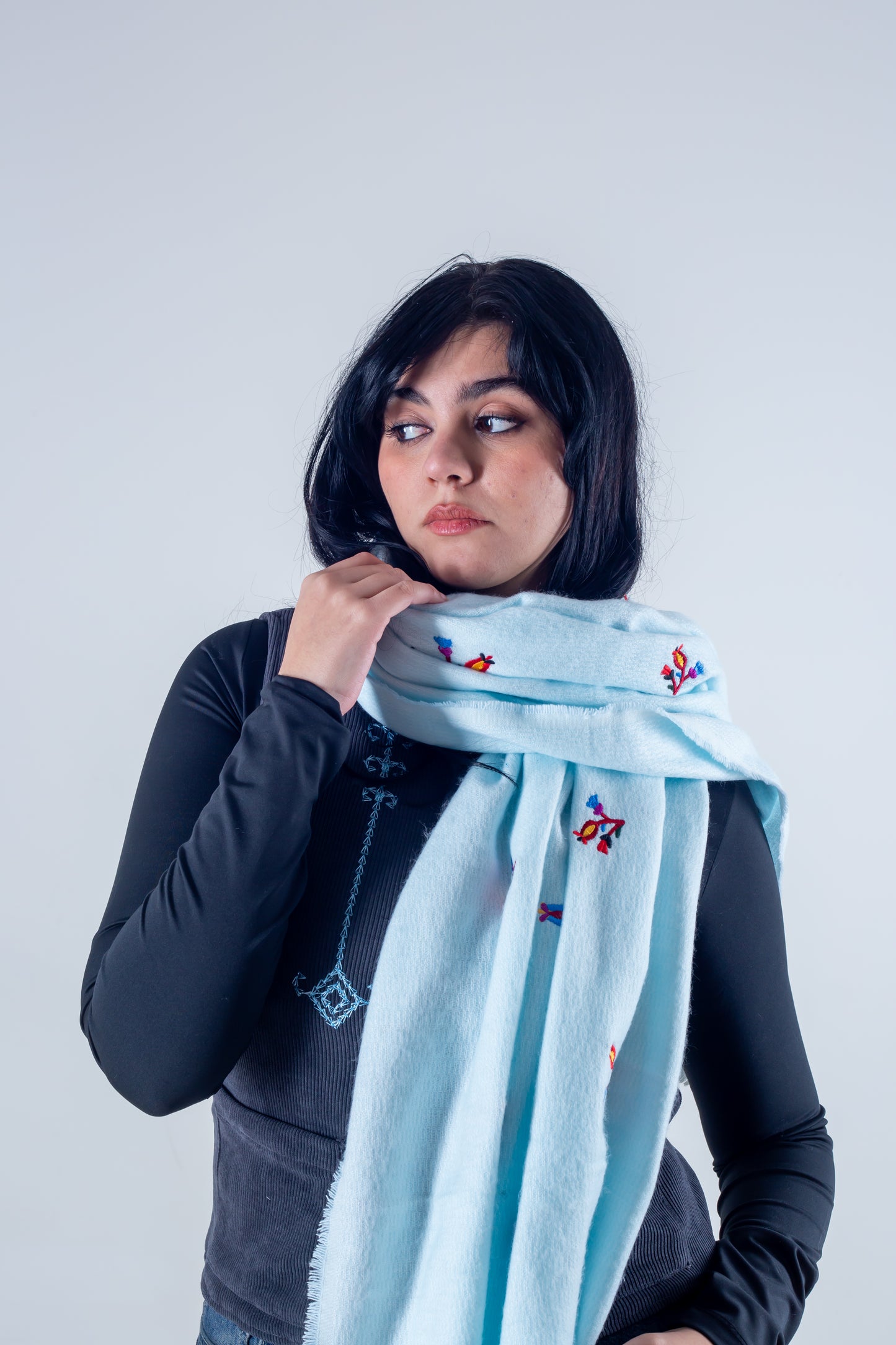 Shawl baby blue