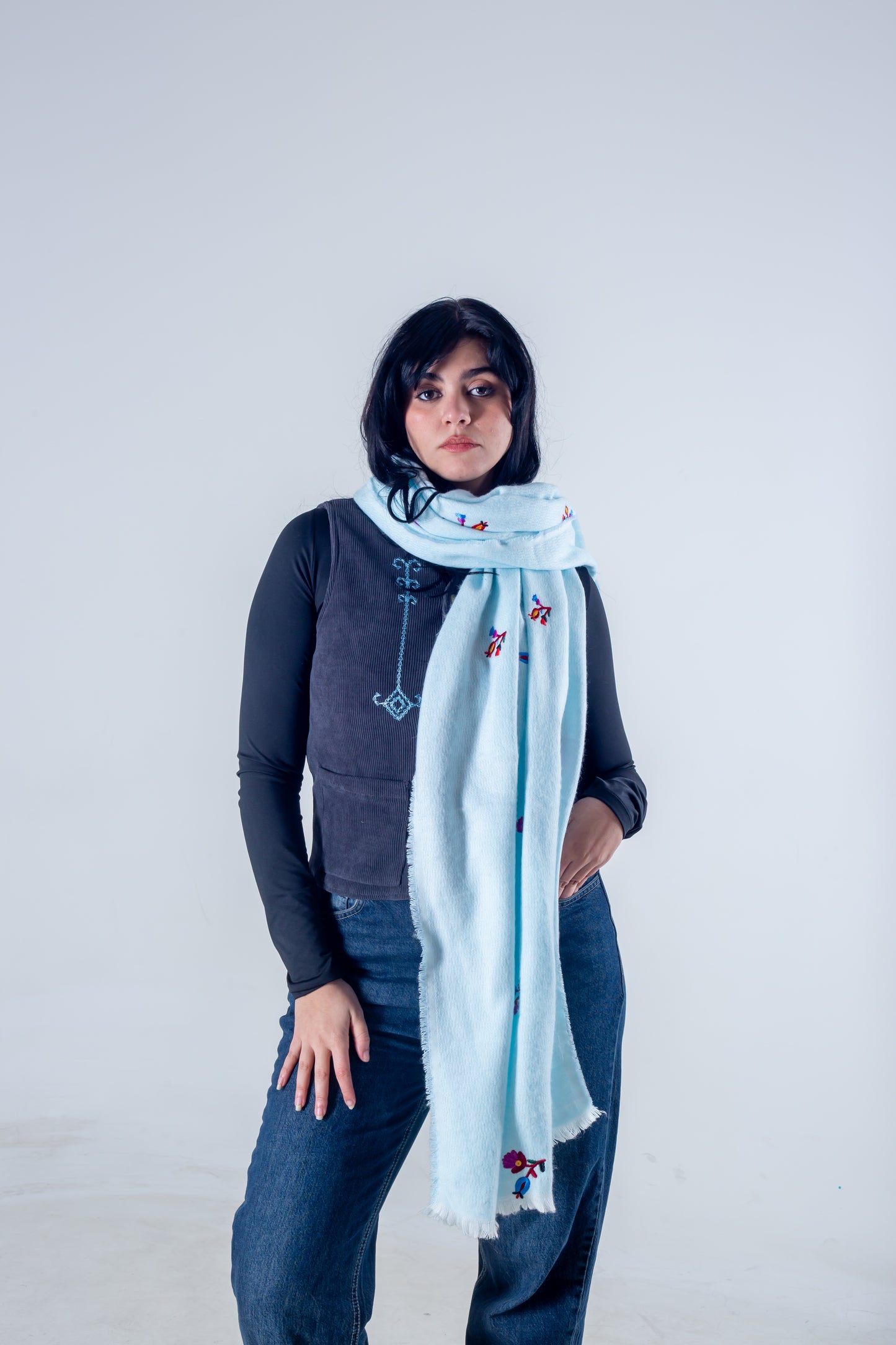 Shawl baby blue