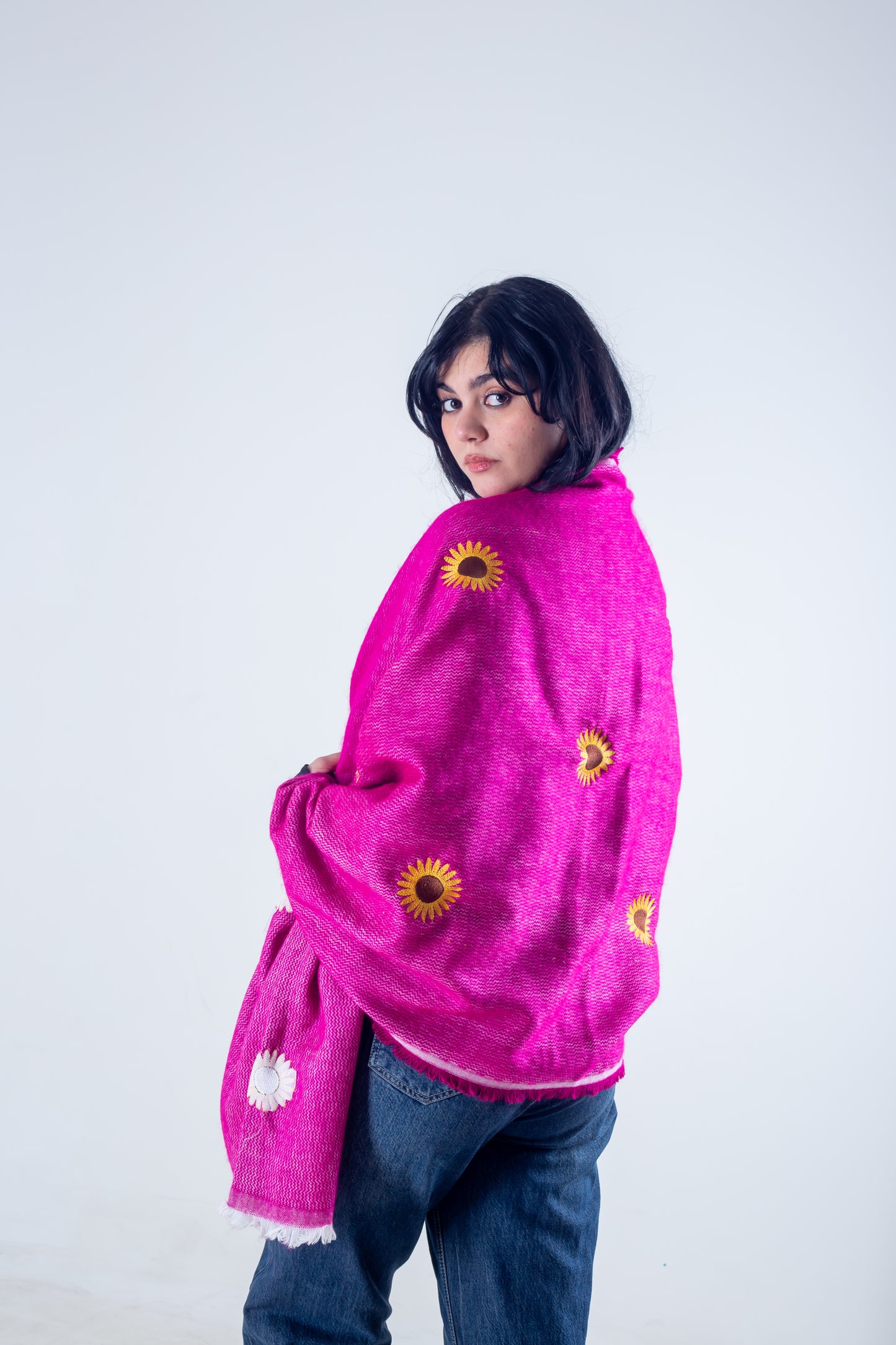 Shawl fuchsia