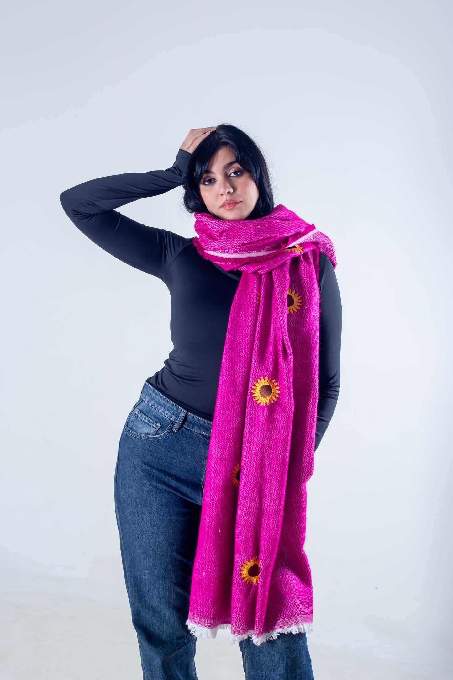 Shawl fuchsia