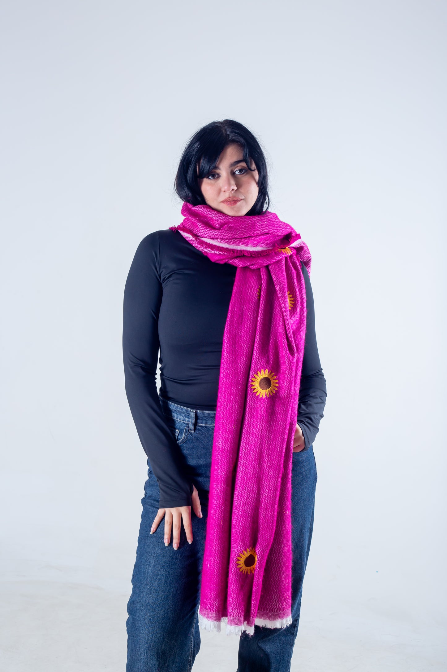 Shawl fuchsia