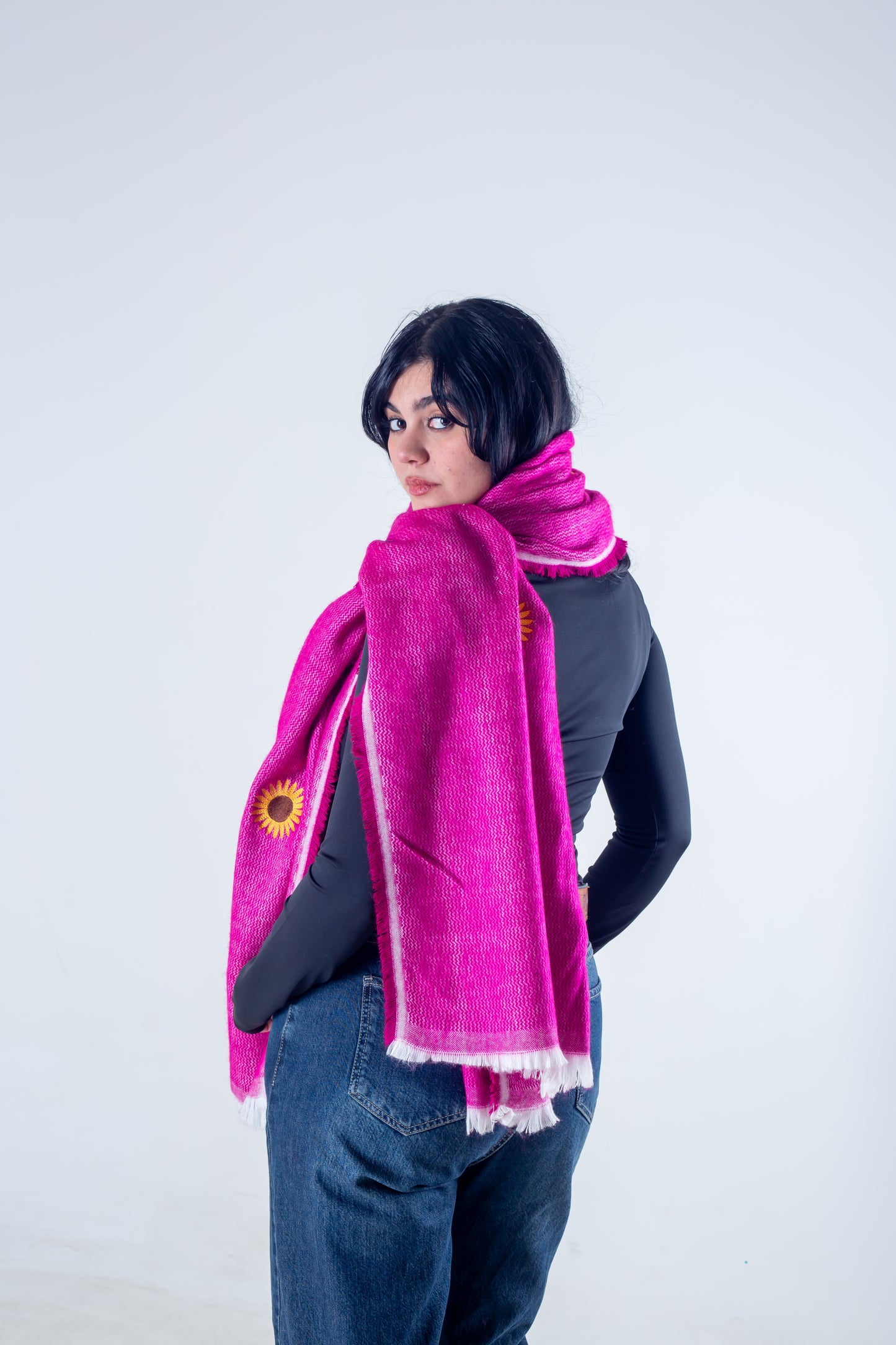 Shawl fuchsia
