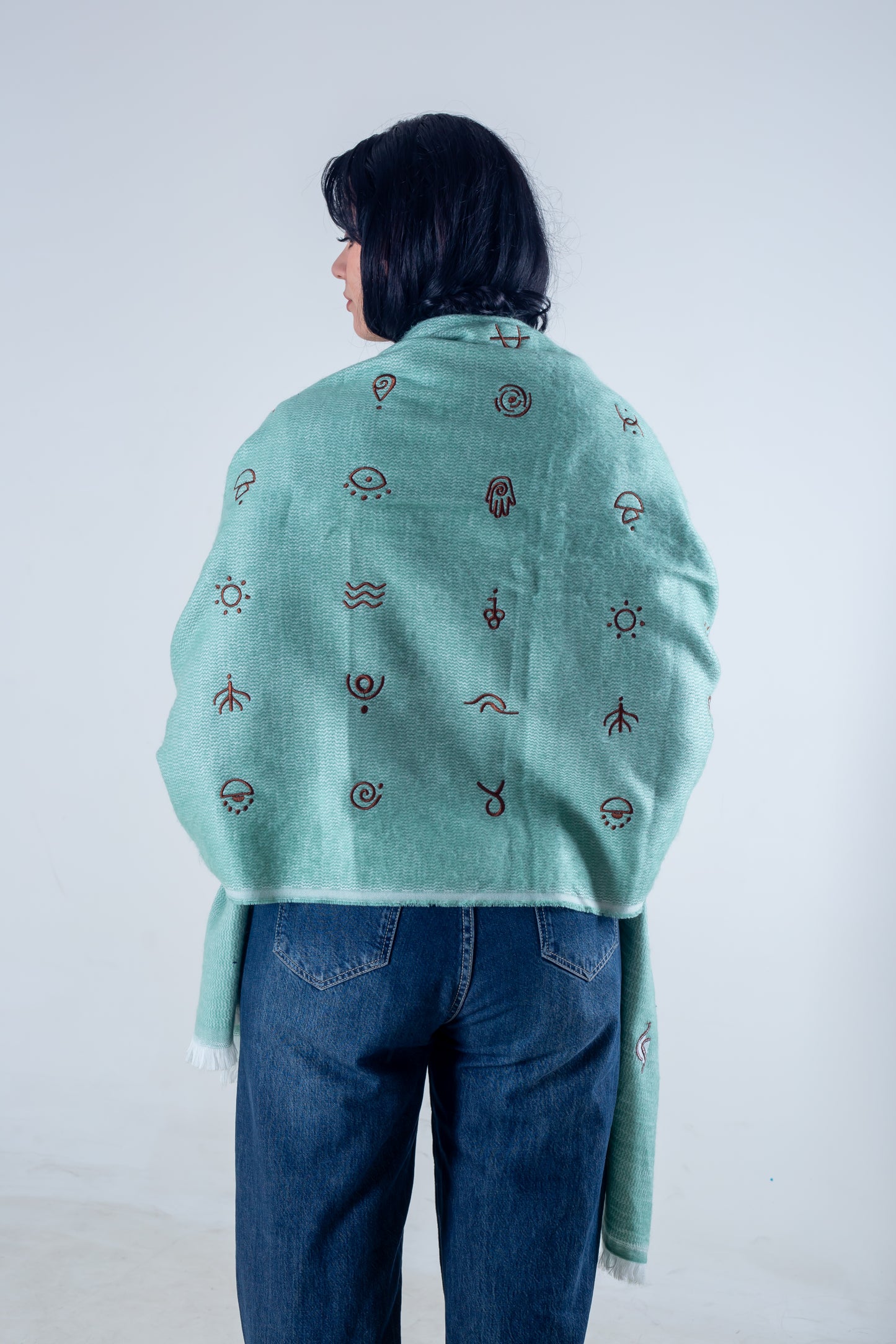 Shawl mint green