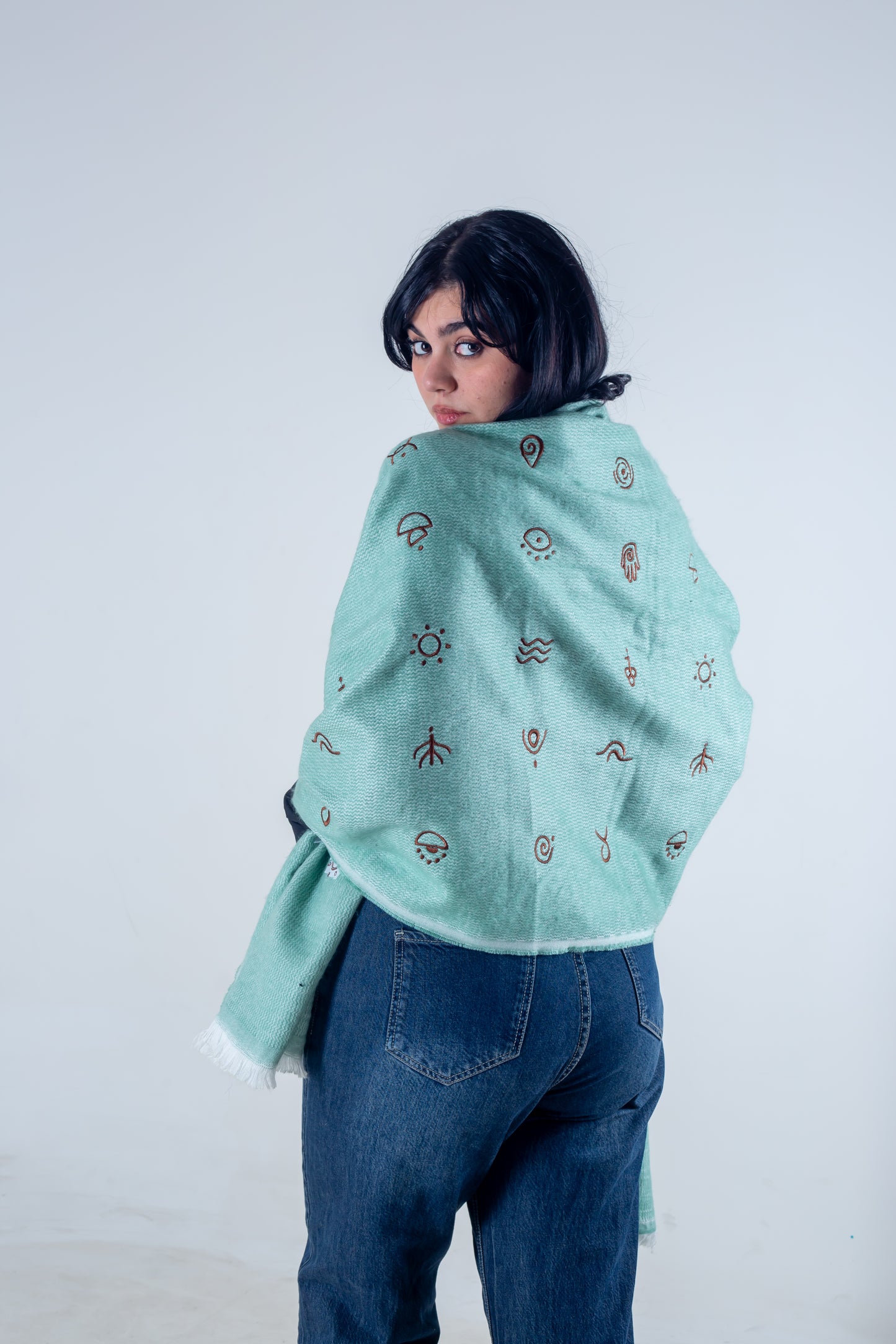 Shawl mint green