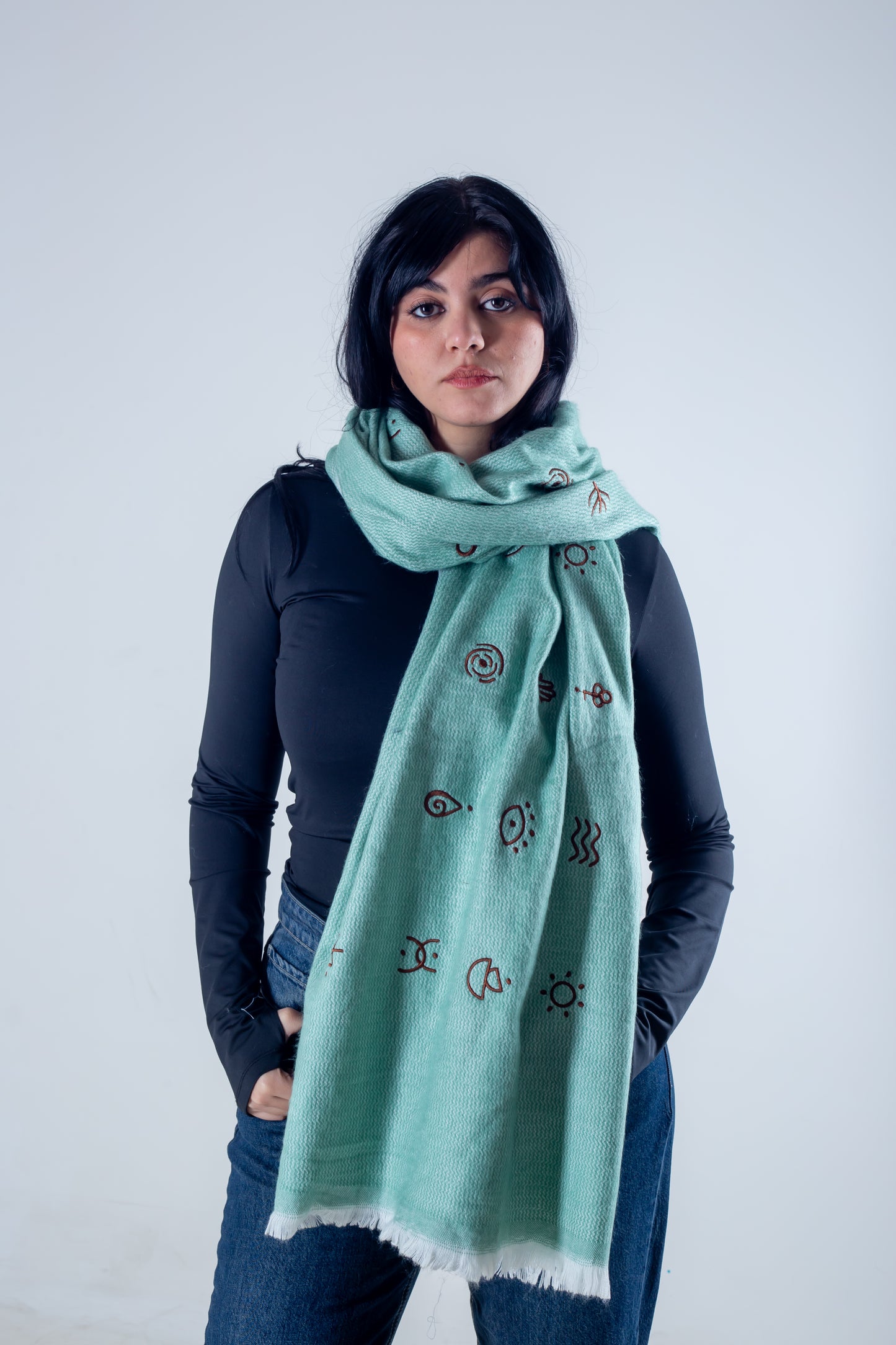 Shawl mint green