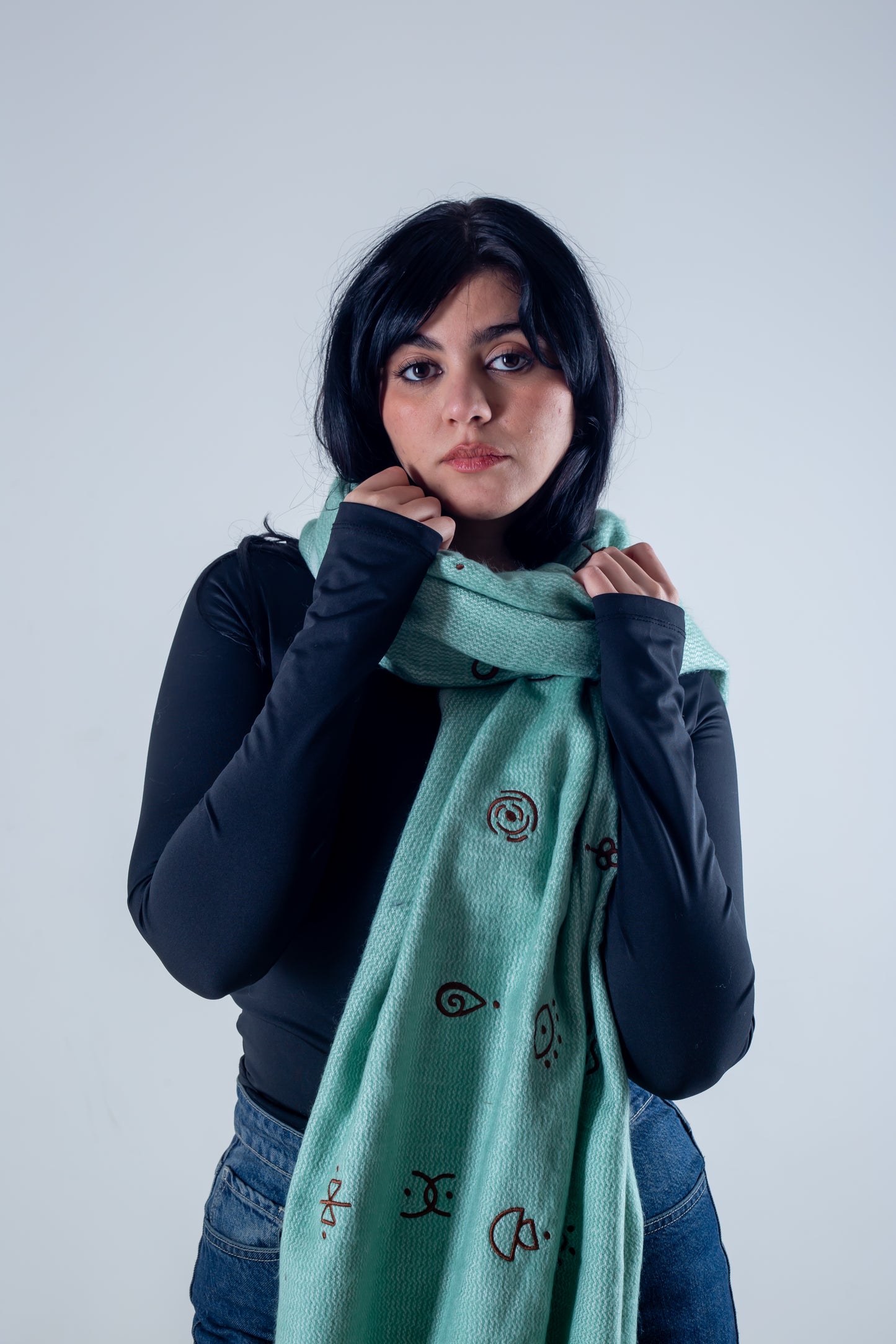 Shawl mint green