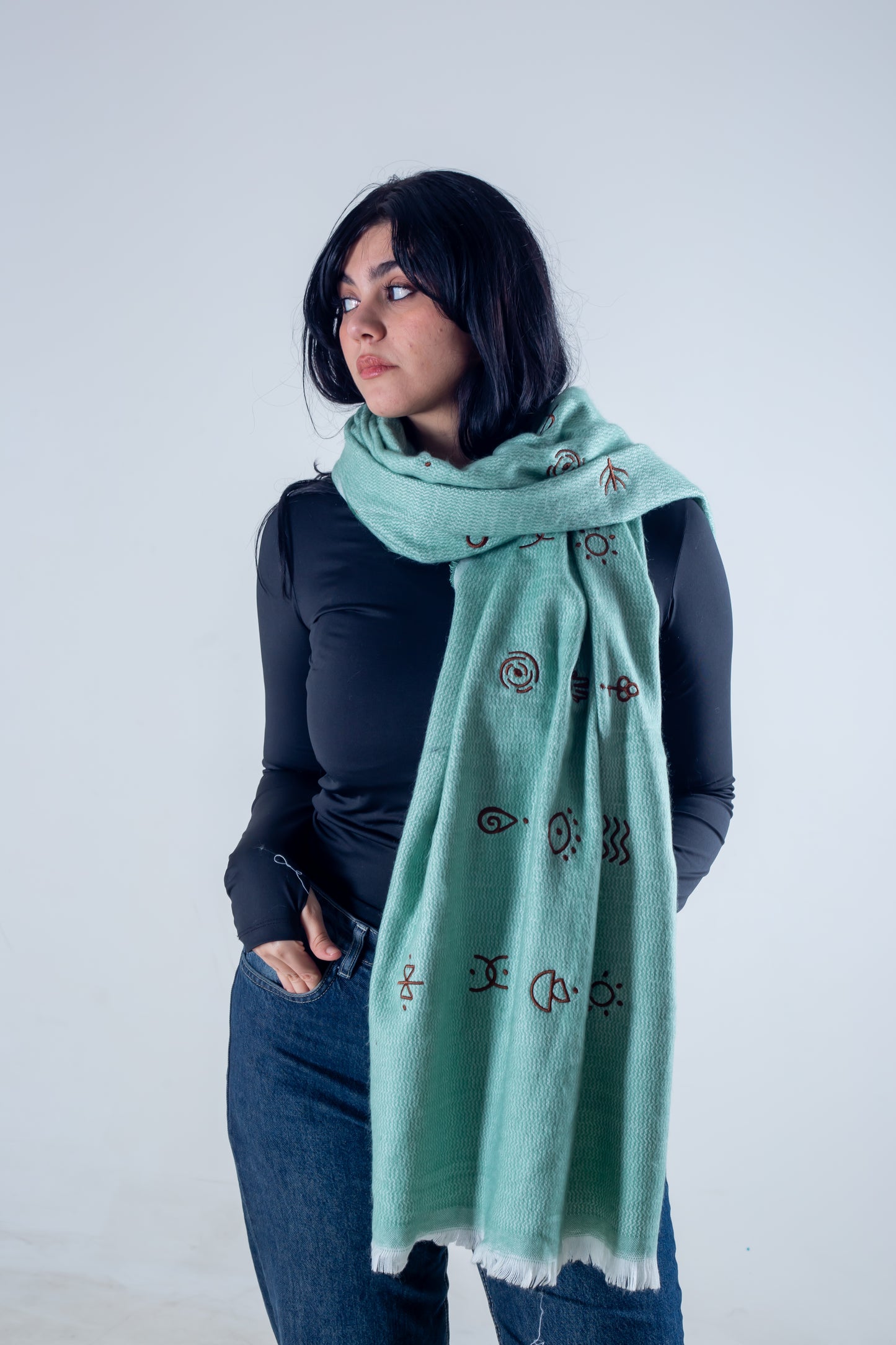 Shawl mint green