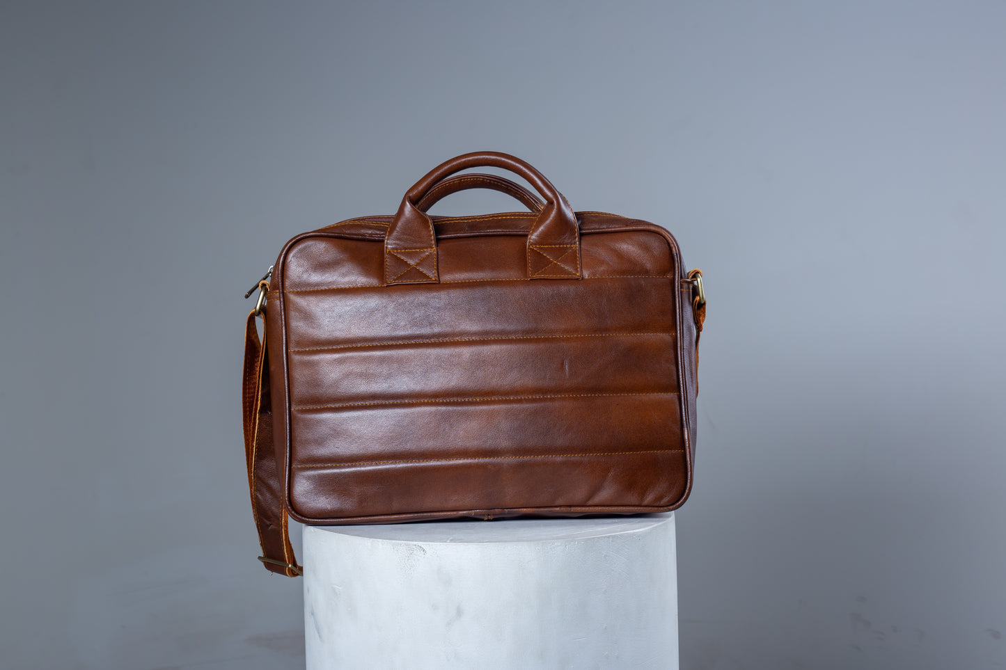 Brown laptop bag