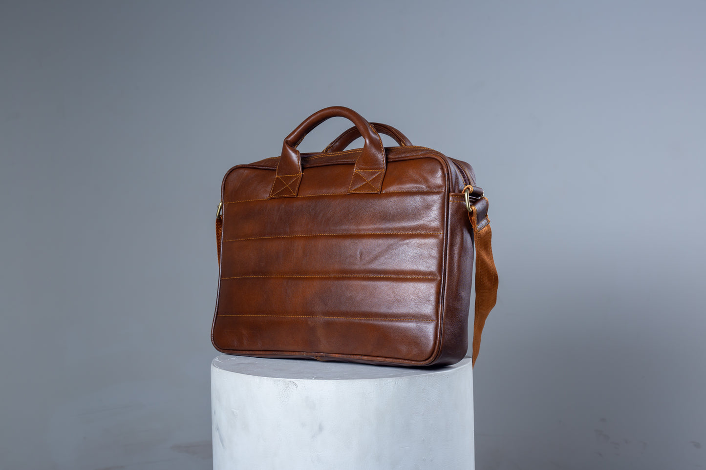 Brown laptop bag
