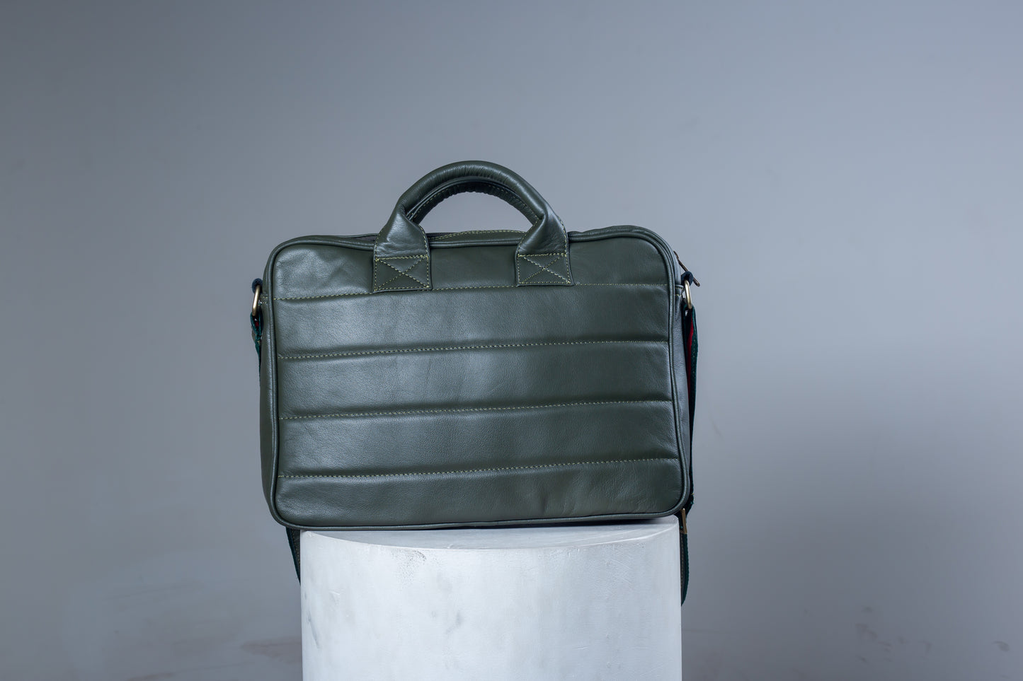Green laptop bag