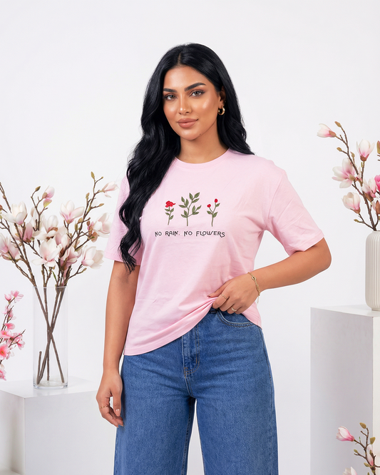 Flowers t-shirt Pink